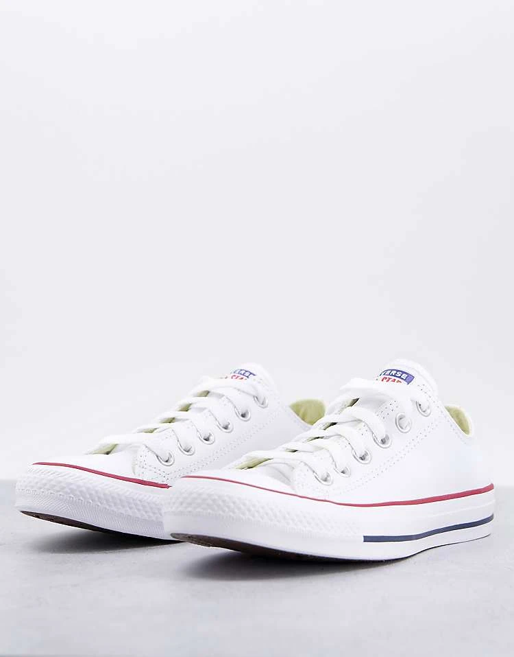 Converse Chuck Taylor All Star Ox Trainers In White Leather For Women 6 Converse Chuck Taylor All Star Ox Trainers In White Leather For Women - Image 4
