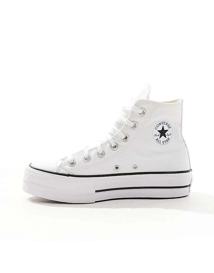 Converse Chuck Taylor Lift Hi Platform Trainers In White - WHITE For Unisex 4 Converse Chuck Taylor Lift Hi Platform Trainers In White - WHITE For Unisex - Image 2