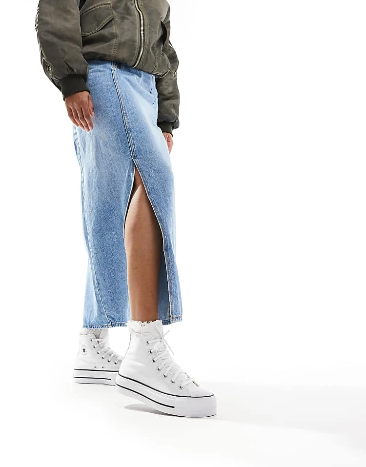 Converse Chuck Taylor Lift Hi Platform Trainers In White - WHITE For Unisex 5 Converse Chuck Taylor Lift Hi Platform Trainers In White - WHITE For Unisex - Image 3