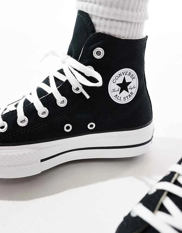 Converse Chuck Taylor All Star Lift Platform Hi Trainers In Black For Unisex 5 Converse Chuck Taylor All Star Lift Platform Hi Trainers In Black For Unisex - Image 4