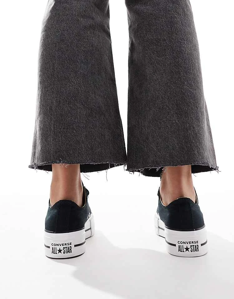 Converse Chuck Taylor Lift Ox Lift Platform Trainers In Black - BLACK For Unisex 4 Converse Chuck Taylor Lift Ox Lift Platform Trainers In Black - BLACK For Unisex - Image 2