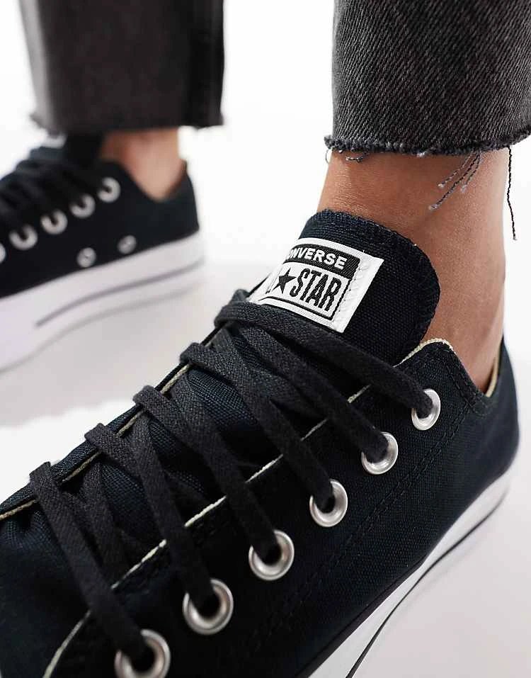 Converse Chuck Taylor Lift Ox Lift Platform Trainers In Black - BLACK For Unisex 5 Converse Chuck Taylor Lift Ox Lift Platform Trainers In Black - BLACK For Unisex - Image 3