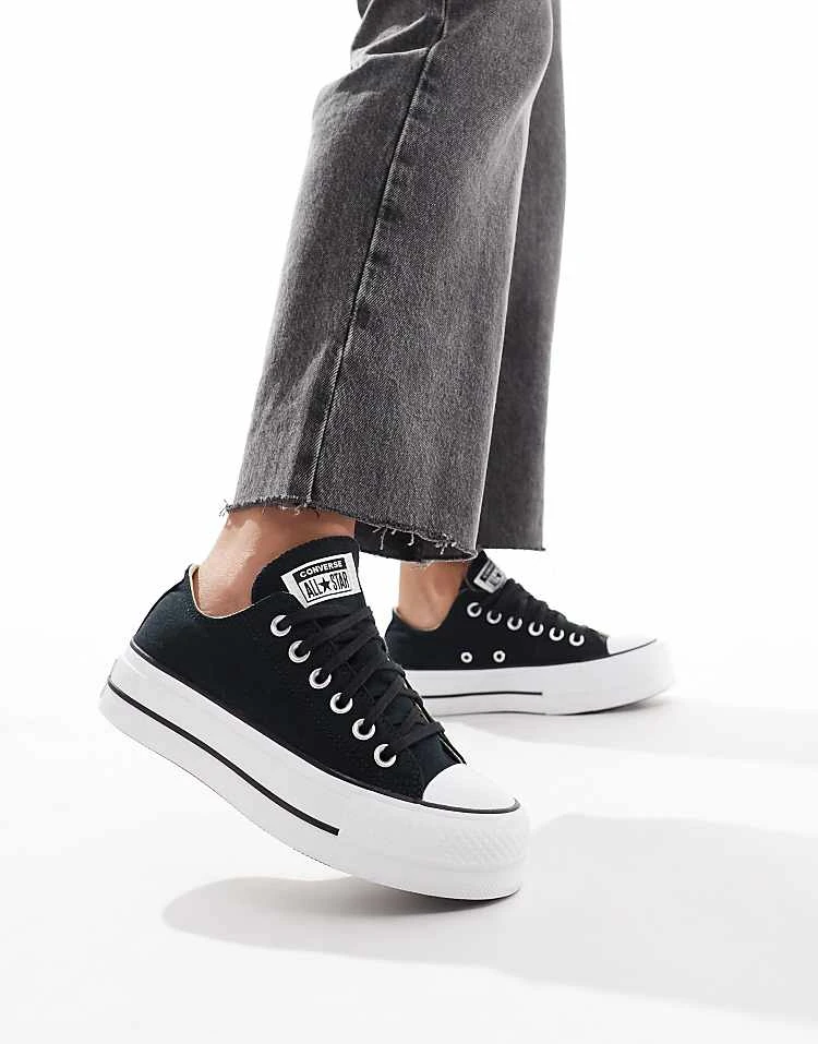 Converse Chuck Taylor Lift Ox Lift Platform Trainers In Black - BLACK For Unisex 6 Converse Chuck Taylor Lift Ox Lift Platform Trainers In Black - BLACK For Unisex - Image 4