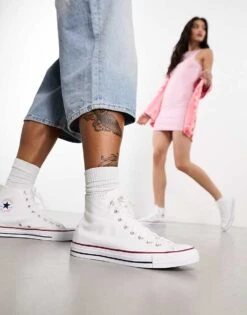 Converse Chuck Taylor All Star Hi Unisex Trainers In White For Unisex -Converse Shop 201956247 1 white 1