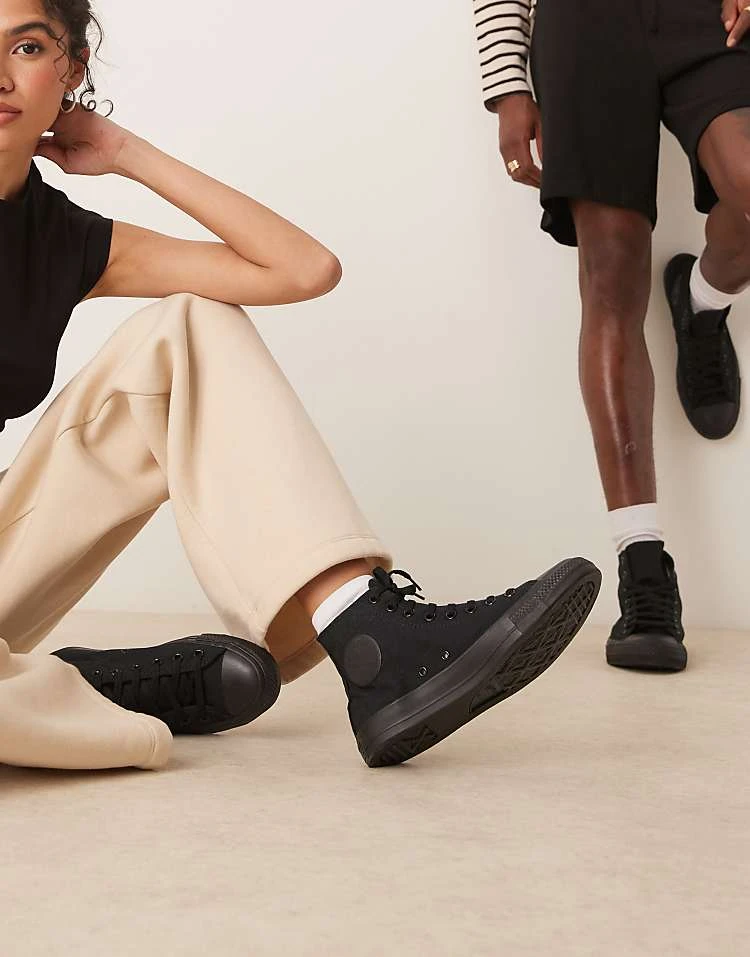 Converse Chuck Taylor All Star Hi Unisex Trainers In Black Mono For Unisex 3 Converse Chuck Taylor All Star Hi Unisex Trainers In Black Mono For Unisex