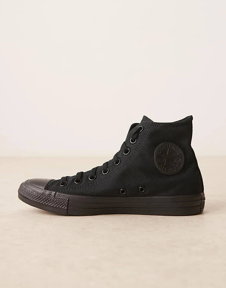 Converse Chuck Taylor All Star Hi Unisex Trainers In Black Mono For Unisex 4 Converse Chuck Taylor All Star Hi Unisex Trainers In Black Mono For Unisex - Image 2