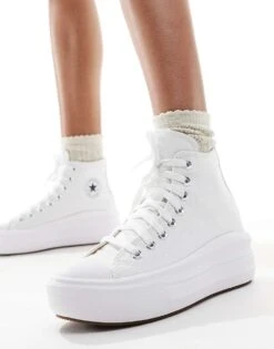 Converse Chuck Taylor All Star Move Hi Sneakers In White For Unisex