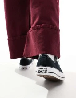 Converse Chuck Taylor All Star Ox Wide Fit Trainers In Black For Unisex -Converse Shop 201956401 3