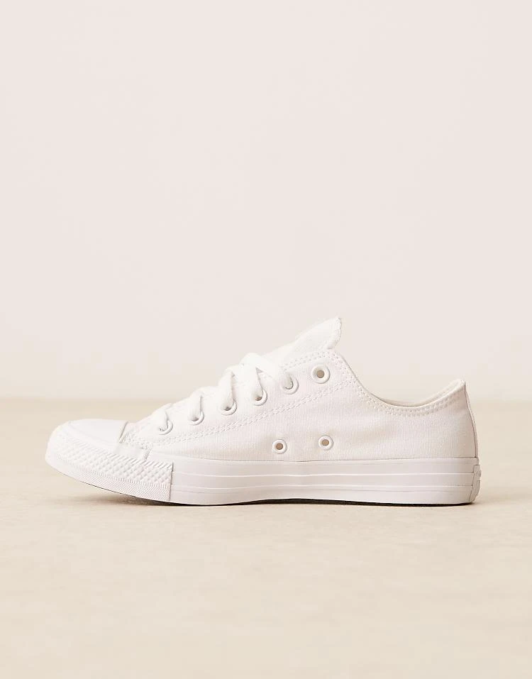 Converse Chuck Taylor All Star Ox Trainers In White Mono For Unisex 4 Converse Chuck Taylor All Star Ox Trainers In White Mono For Unisex - Image 2