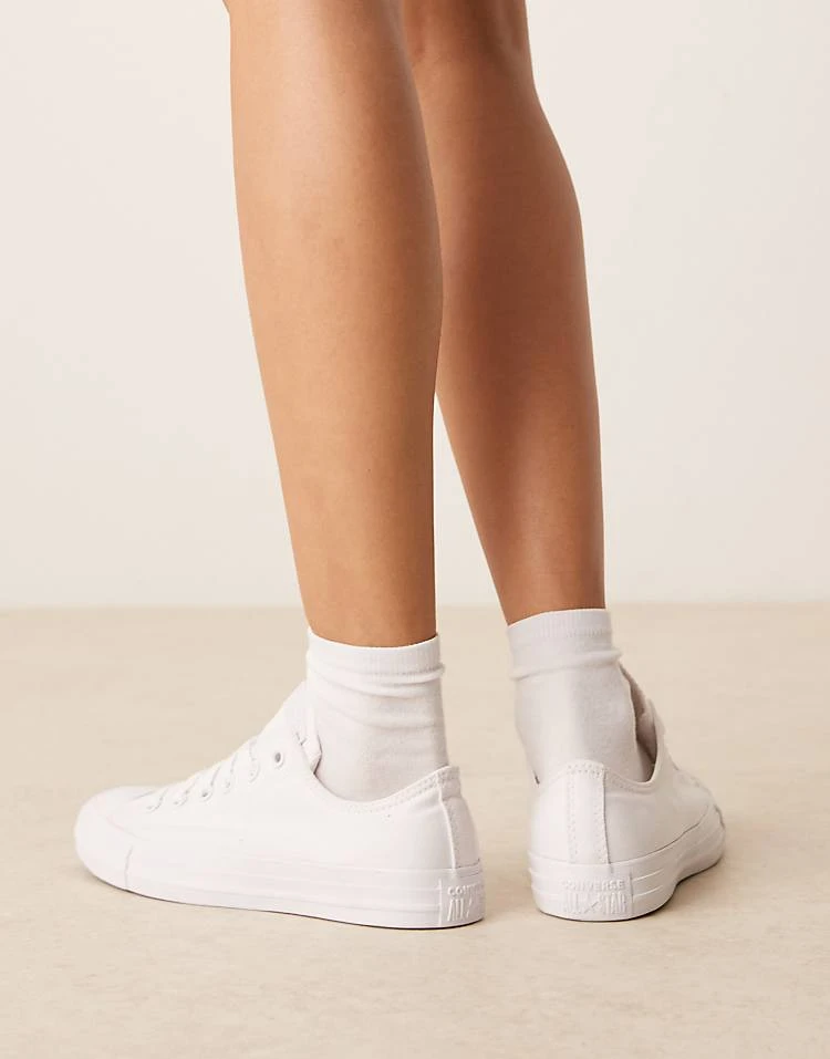 Converse Chuck Taylor All Star Ox Trainers In White Mono For Unisex 5 Converse Chuck Taylor All Star Ox Trainers In White Mono For Unisex - Image 3