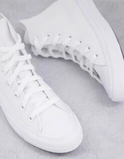 Converse Chuck Taylor All Star Hi Trainers In White Mono For Unisex -Converse Shop 201956594 3