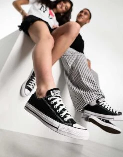 Converse Chuck Taylor All Star Ox Trainers In Black For Unisex