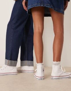 Converse Chuck Taylor All Star Hi Wide Fit Unisex Trainers In White For Unisex -Converse Shop 201956746 5