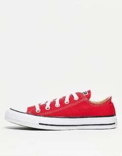 Converse Chuck Taylor All Star Ox Trainers In Red For Unisex