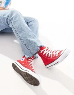 Converse Chuck Taylor All Star Hi Trainers In Red For Unisex -Converse Shop 204109066 1 red 1