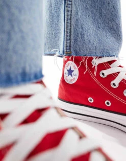 Converse Chuck Taylor All Star Hi Trainers In Red For Unisex -Converse Shop 204109066 5