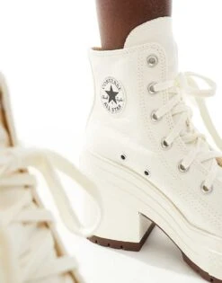 Converse Chuck Taylor 70's Hi Deluxe Heeled Trainers In White For Women -Converse Shop 204816098 3