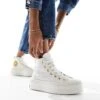 Converse Modern Lift Hi Twill Trainers With Gold Details In Cream For Women 2 Converse Modern Lift Hi Twill Trainers With Gold Details In Cream For Women -Converse Shop 205449432 1 cream