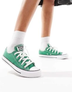 Converse Chuck Taylor All Star Ox Trainers In Green For Unisex Mid Green