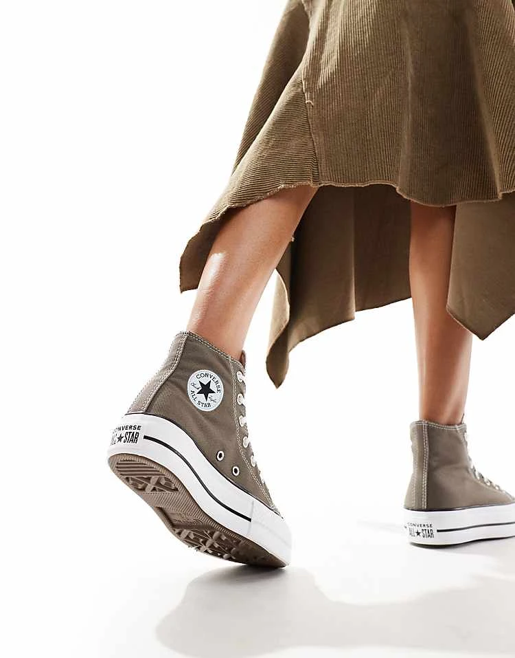 Converse Lift Hi Trainers In Dark Grey For Unisex 6 Converse Lift Hi Trainers In Dark Grey For Unisex - Image 4