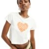 Converse Colourful Heart Tee In White For Women -Converse Shop 205629277 1 white