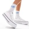 Converse Chuck Taylor All Star Lift Ox Wide Fit Trainers In White For Women -Converse Shop 205648620 1 white
