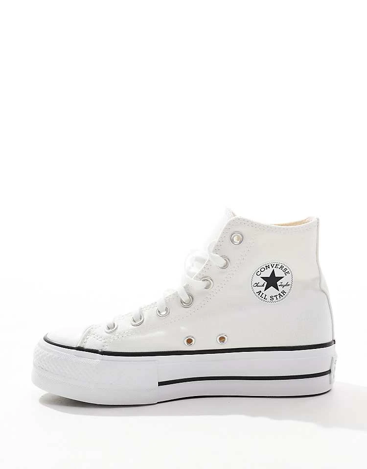 Converse Chuck Taylor All Star Lift Hi Wide Fit Trainers In White For Unisex 4 Converse Chuck Taylor All Star Lift Hi Wide Fit Trainers In White For Unisex - Image 2