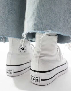 Converse Chuck Taylor All Star Lift Hi Wide Fit Trainers In White For Unisex 11 Converse Chuck Taylor All Star Lift Hi Wide Fit Trainers In White For Unisex -Converse Shop 205648645 4
