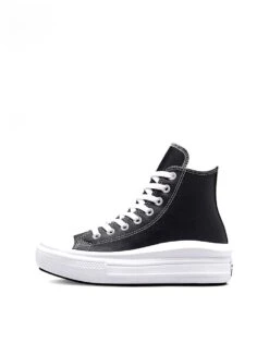 Converse Chuck Taylor All Star Move Platform Leather In Black/white/white For Women -Converse Shop 205869010 4