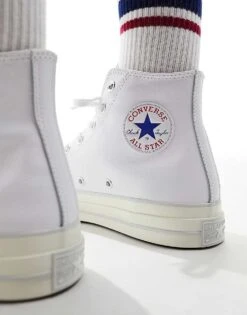 Converse Chuck 70 Hi Leather Trainers In White For Unisex -Converse Shop 205979830 4