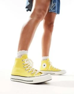 Converse Chuck 70 Hi Trainers In Yellow For Women -Converse Shop 206037882 3