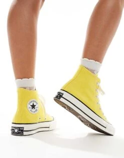 Converse Chuck 70 Hi Trainers In Yellow For Women -Converse Shop 206037882 5