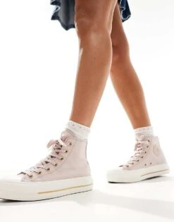 Converse Chuck Taylor All Star Lift Hi Trainers In Light Pink For Unisex -Converse Shop 206037934 5