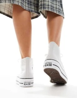 Converse Chuck Taylor All Star Lift Hi Trainers In Light Grey For Unisex -Converse Shop 206037978 3