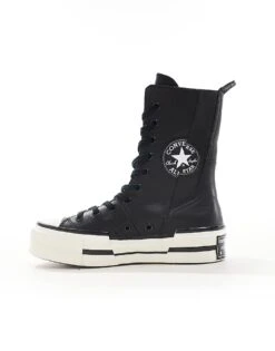 Converse Chuck 70 Plus X Hi Boots In Black Leather For Women -Converse Shop 206038070 5