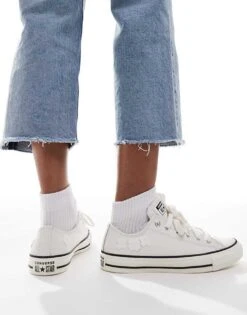 Converse Chuck Taylor All Star Ox Trainers In Off-white For Women Cream 11 Converse Chuck Taylor All Star Ox Trainers In Off-white For Women Cream -Converse Shop 206038142 4