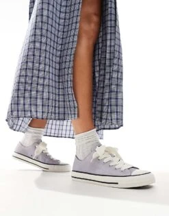 Converse Chuck Taylor All Star Ox Trainers In Lilac For Women -Converse Shop 206038183 5