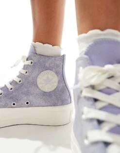Converse Chuck Taylor All Star Hi Lift In Lilac Shimmer For Women -Converse Shop 206038202 4