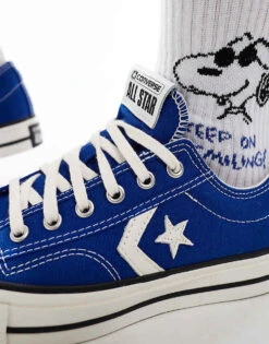 Converse Star Player 76 Ox Trainers In Blue For Women Mid Blue -Converse Shop 206038278 3