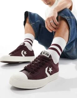 Converse Star Player 76 Ox Trainers In Burgundy For Unisex -Converse Shop 206044385 5