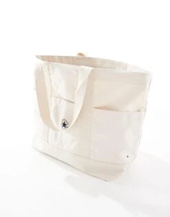 Converse Chuck Premium Canvas Tote In Ecru For Unisex Ivory -Converse Shop 206053428 3