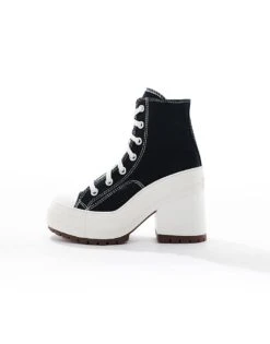 Converse Chuck Taylor 70's Deluxe Heeled Trainer Boots In Black For Women -Converse Shop 206403101 4