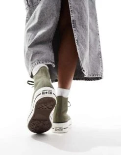 Converse Chuck Taylor All Star Hi Lift Trainers In Olive Green For Women 12 Converse Chuck Taylor All Star Hi Lift Trainers In Olive Green For Women -Converse Shop 206826208 5