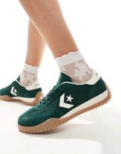 Converse Run Star Ox Trainers In Dark Green For Women