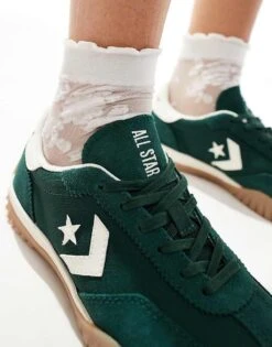 Converse Run Star Ox Trainers In Dark Green For Women -Converse Shop 206826254 4