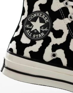 Converse Chuck 70 Hi Trainers In Black And White Cow Print For Women -Converse Shop 206826340 5