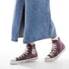 Converse Chuck Taylor All Star Hi Trainers In Glitter Purple For Women -Converse Shop 206826381 1 purple