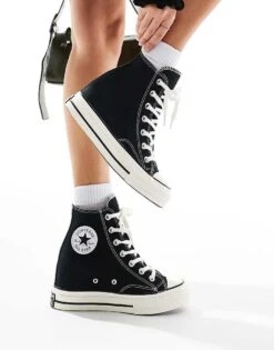 Converse Chuck 70 Wedge Trainers In Black For Women