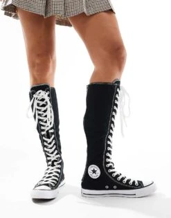 Converse Chuck Taylor All Star Knee XXX Hi Trainers In Black And White For Women 12 Converse Chuck Taylor All Star Knee XXX Hi Trainers In Black And White For Women -Converse Shop 206826397 5