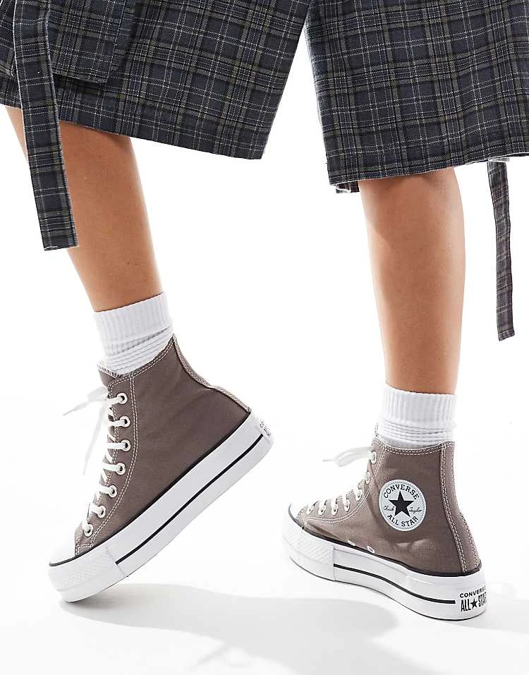 Converse Chuck Taylor All Star Hi Lift Trainers In Grey For Unisex 7 Converse Chuck Taylor All Star Hi Lift Trainers In Grey For Unisex - Image 5